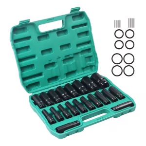 1/2" Long Reach Impact Socket Set - 20 Piece (Green)