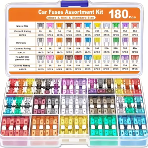 Car Fuse Kit - 180 Pieces With Fuse Puller