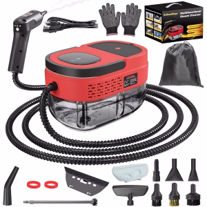 High-Pressure Handheld Steam Cleaner - 2500W - 1.6L Tank (Red)