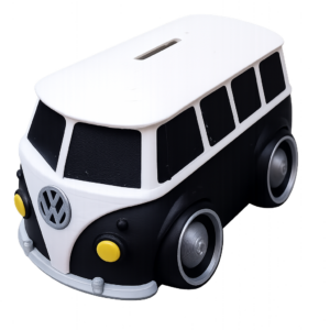 VW Campervan Money Box (Black & White)