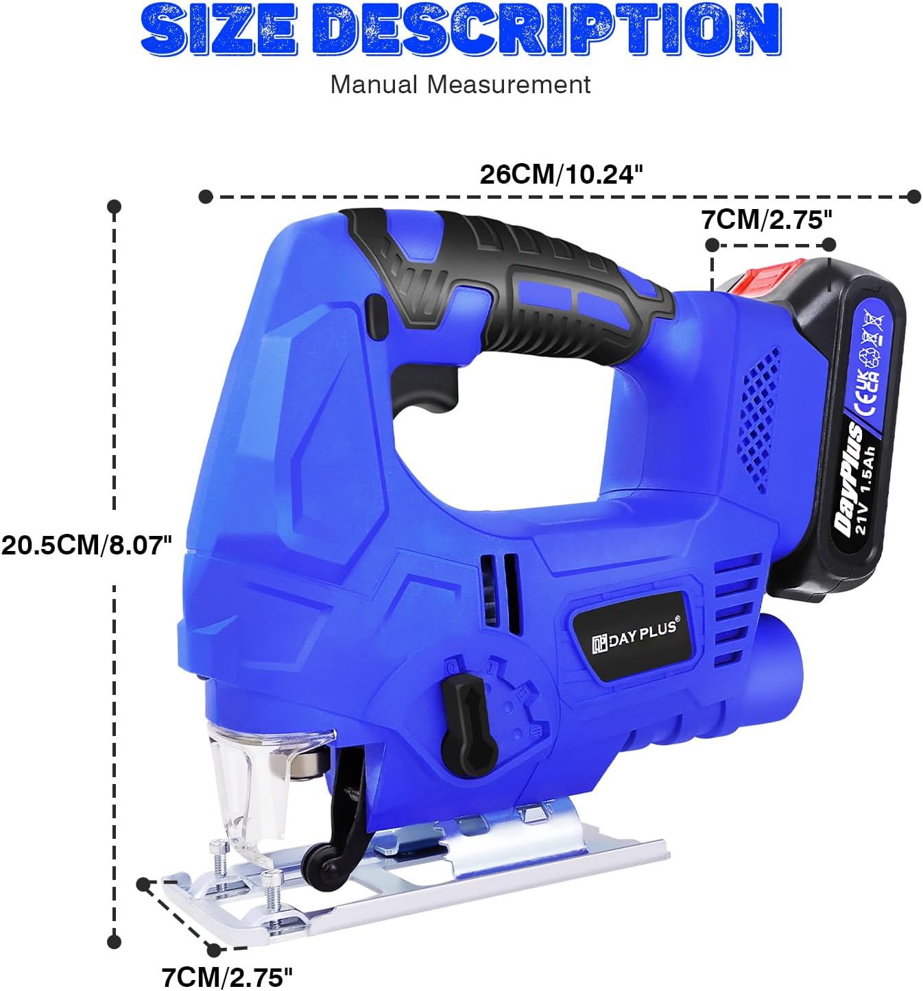 Cordless Jigsaw - 400W - 3000SPM - Fast Charger - 8 Blades - Image 2