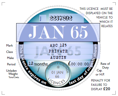 Reproduction Road Tax Disc – 1963 to 1977 - Image 3