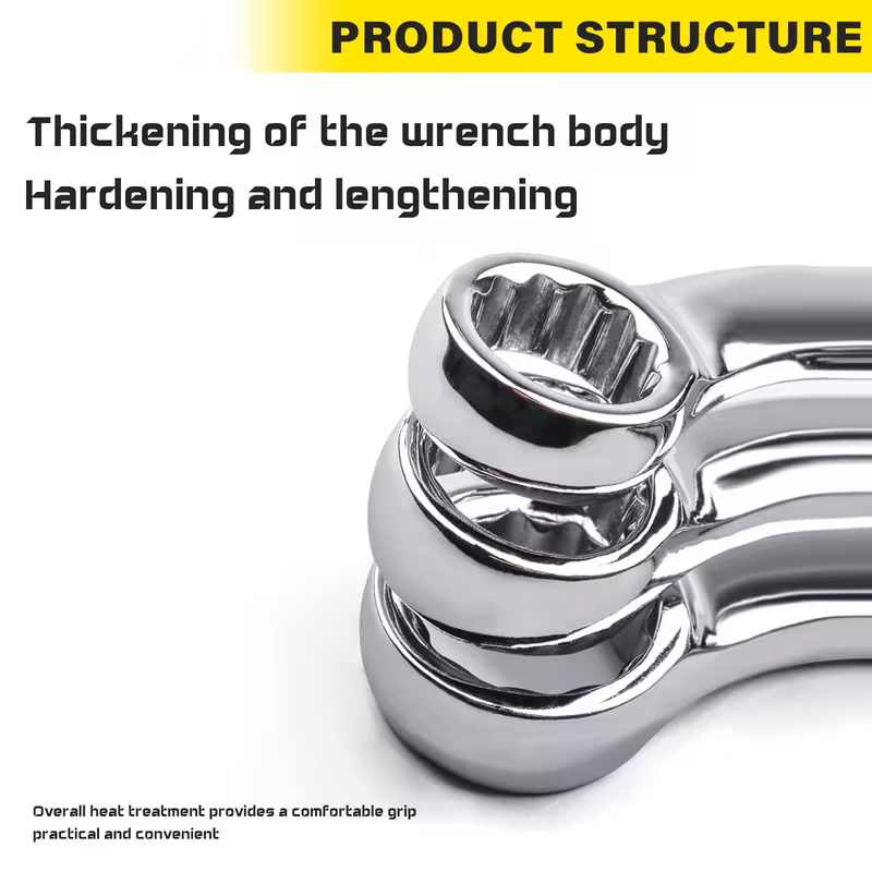 Double Ring Wrench Spanner Set - C-Type - 5 Piece - Image 3