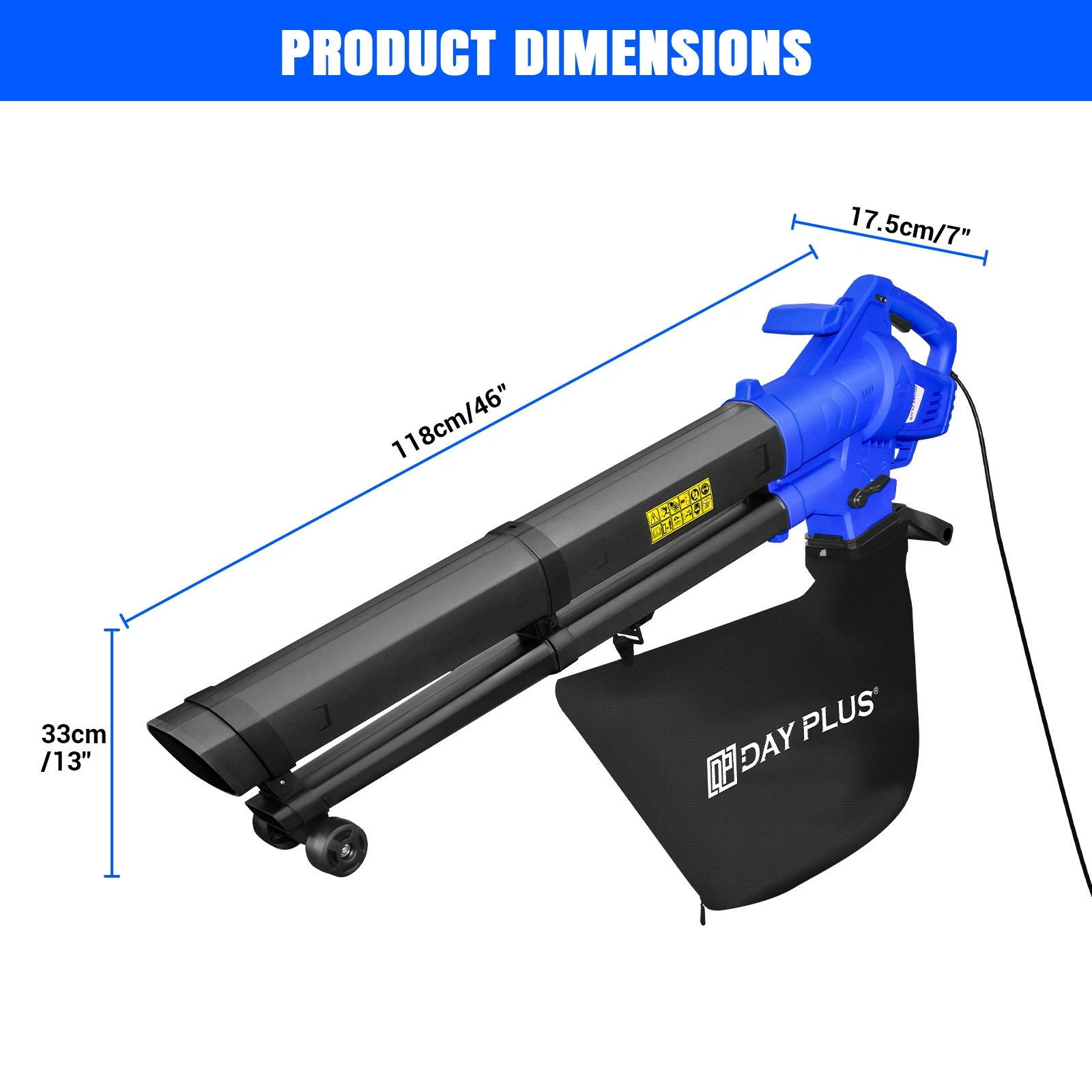 3 in 1 Leaf Blower - 3500w - Garden Leaves - Vacuum Cleaner Patios - Image 3
