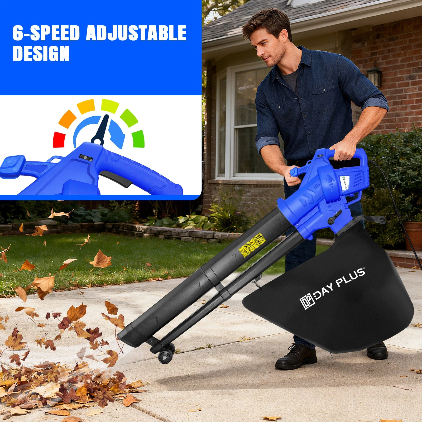 3 in 1 Leaf Blower - 3500w - Garden Leaves - Vacuum Cleaner Patios - Image 7