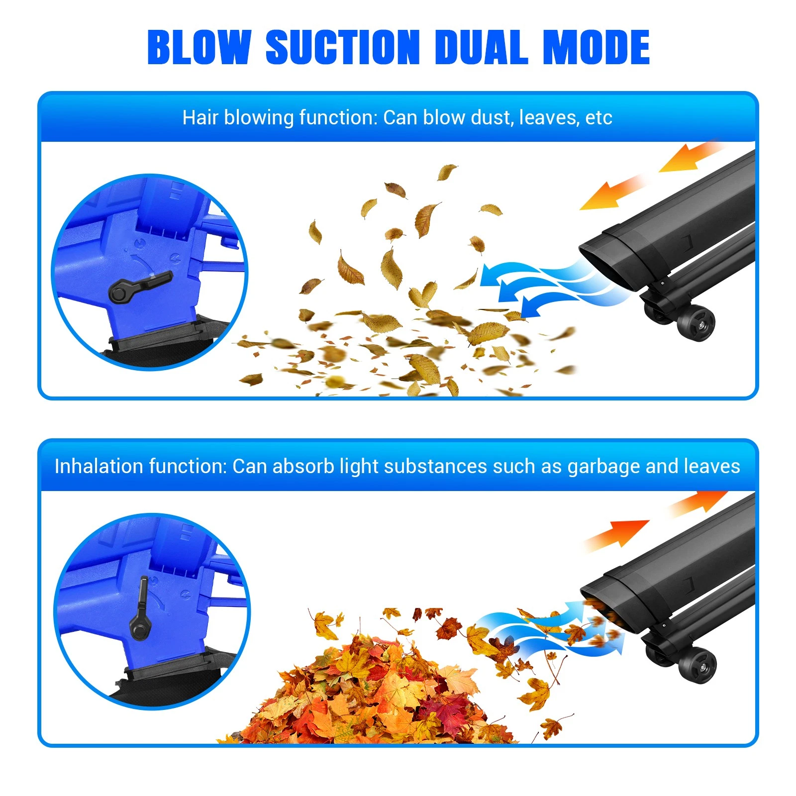 3 in 1 Leaf Blower - 3500w - Garden Leaves - Vacuum Cleaner Patios - Image 8