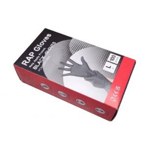 Rap - Latex Gloves - Black - 50 Pairs