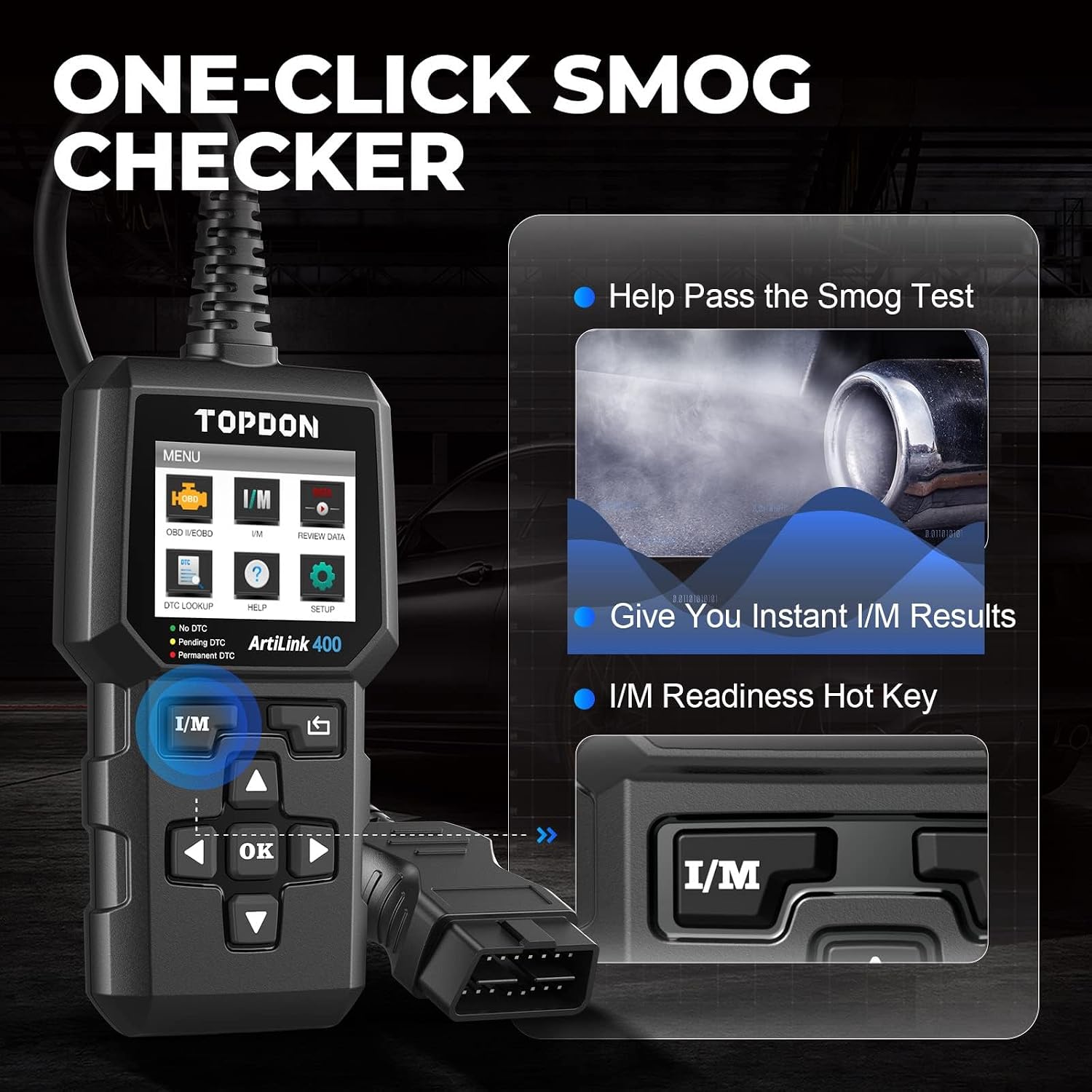 TOPDON AL400 OBD Scanner Code Reader, Check Engine Light for Car after 2003 - Image 4
