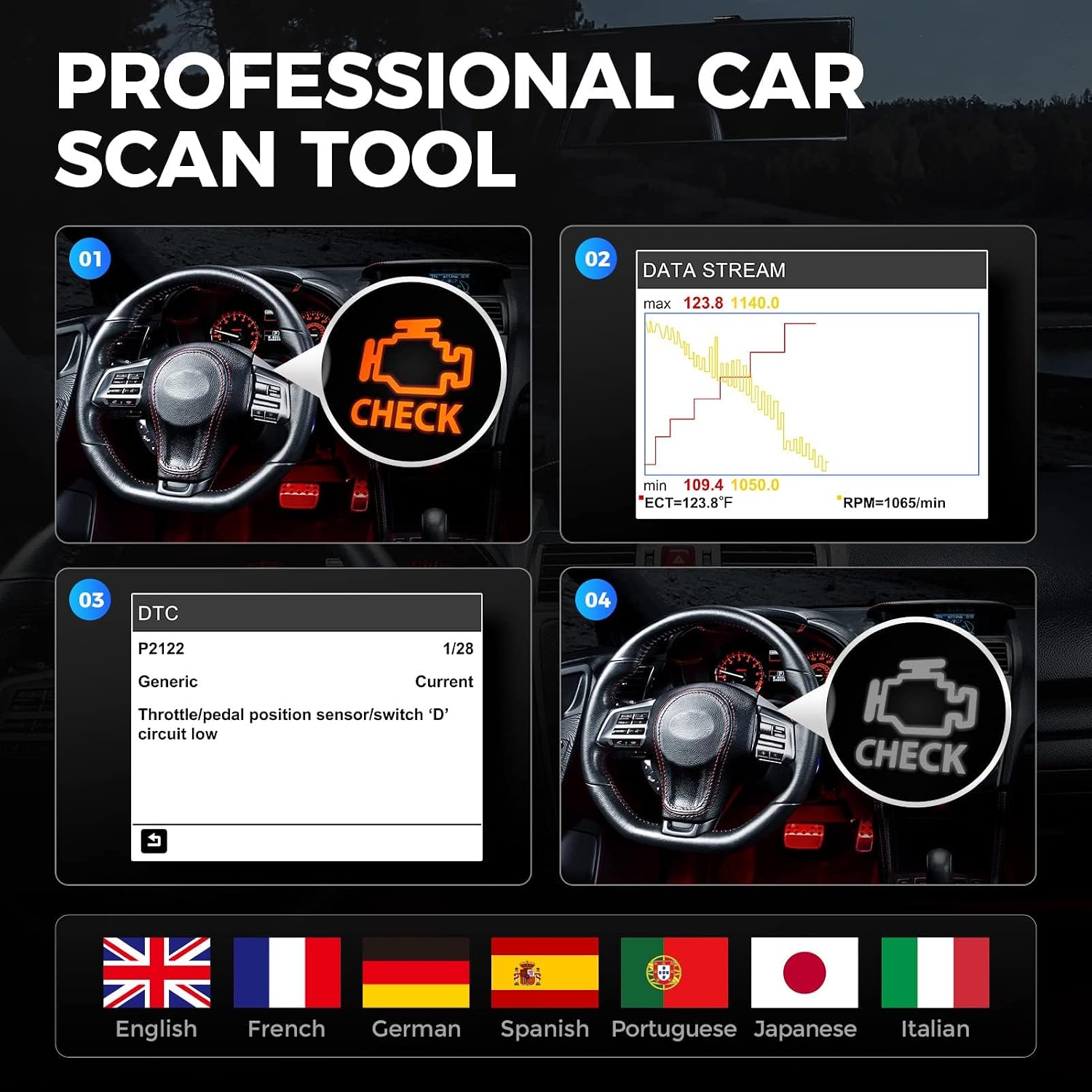 TOPDON AL400 OBD Scanner Code Reader, Check Engine Light for Car after 2003 - Image 5