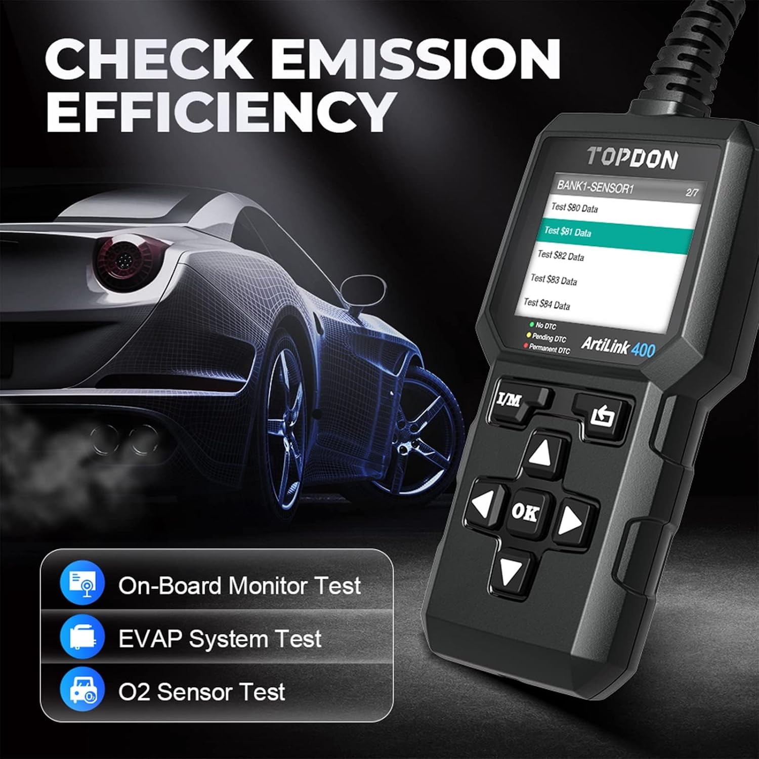 TOPDON AL400 OBD Scanner Code Reader, Check Engine Light for Car after 2003 - Image 7