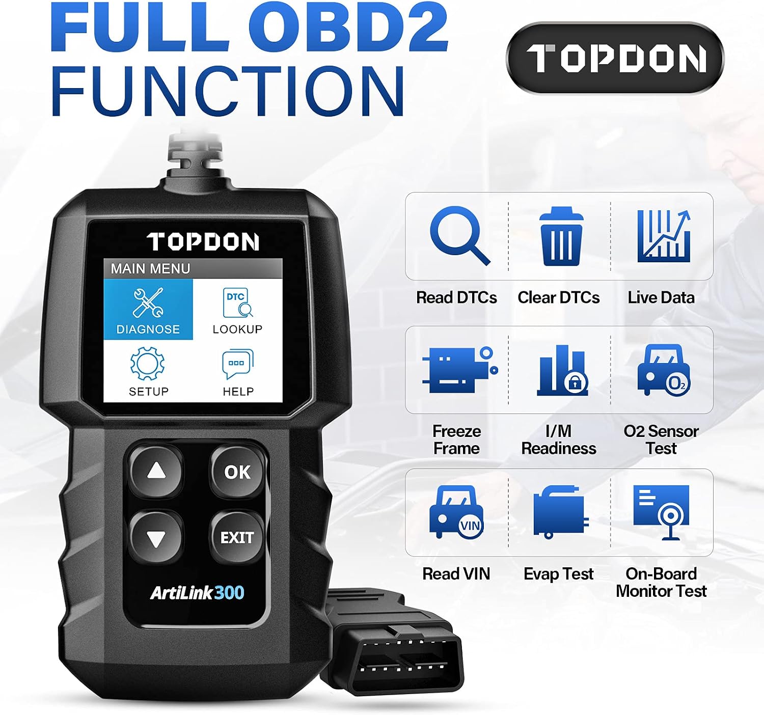 TOPDON ArtiLink 300 (AL300) OBD2 Code Reader - Image 2