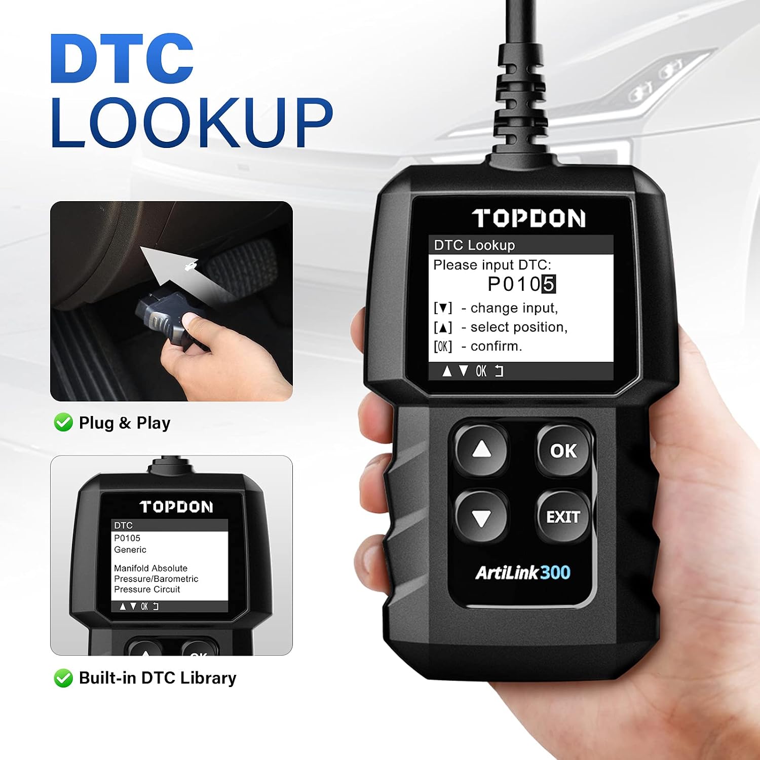 TOPDON ArtiLink 300 (AL300) OBD2 Code Reader - Image 3