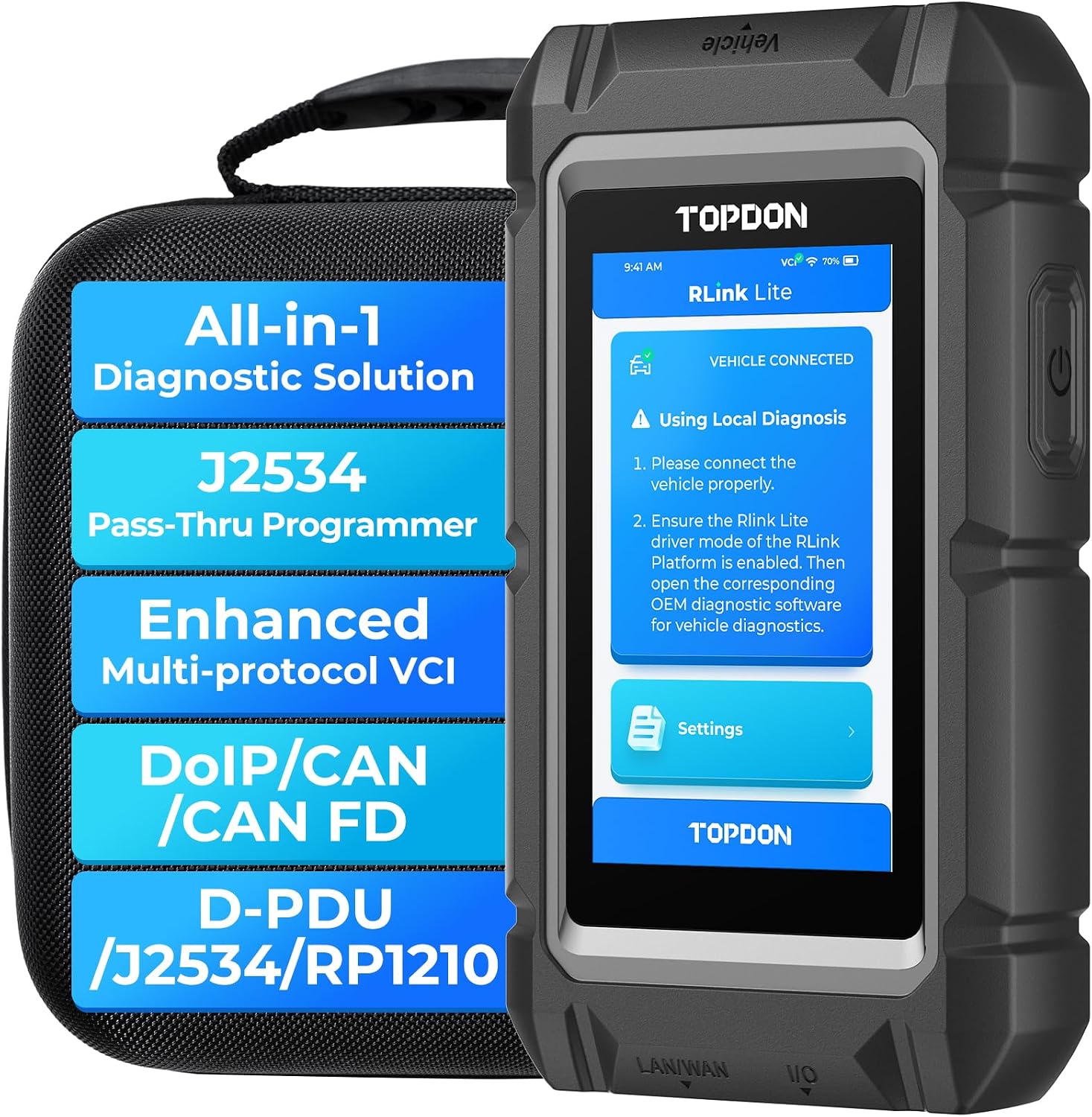 TOPDON RLink Lite (J2534 & Remote) Pass-Thru VCI