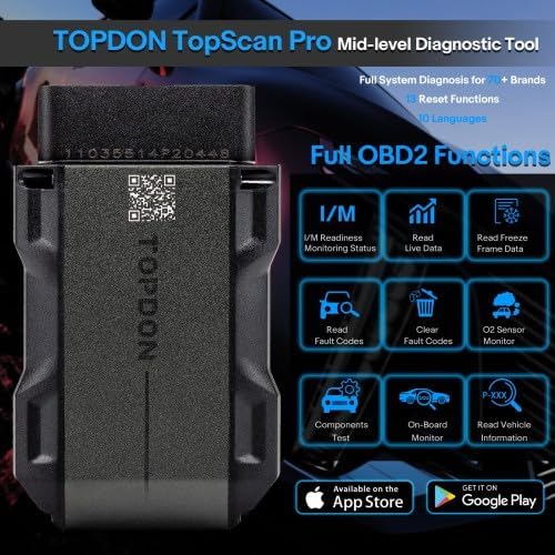 TOPDON TopScan Pro - Pocket Bluetooth OBD2 Scanner - Image 3