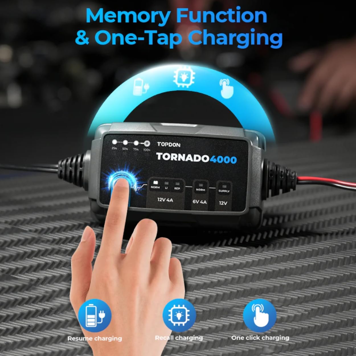 TOPDON Tornado 4000 (T4000) Smart Battery Charger & Maintainer - Image 7