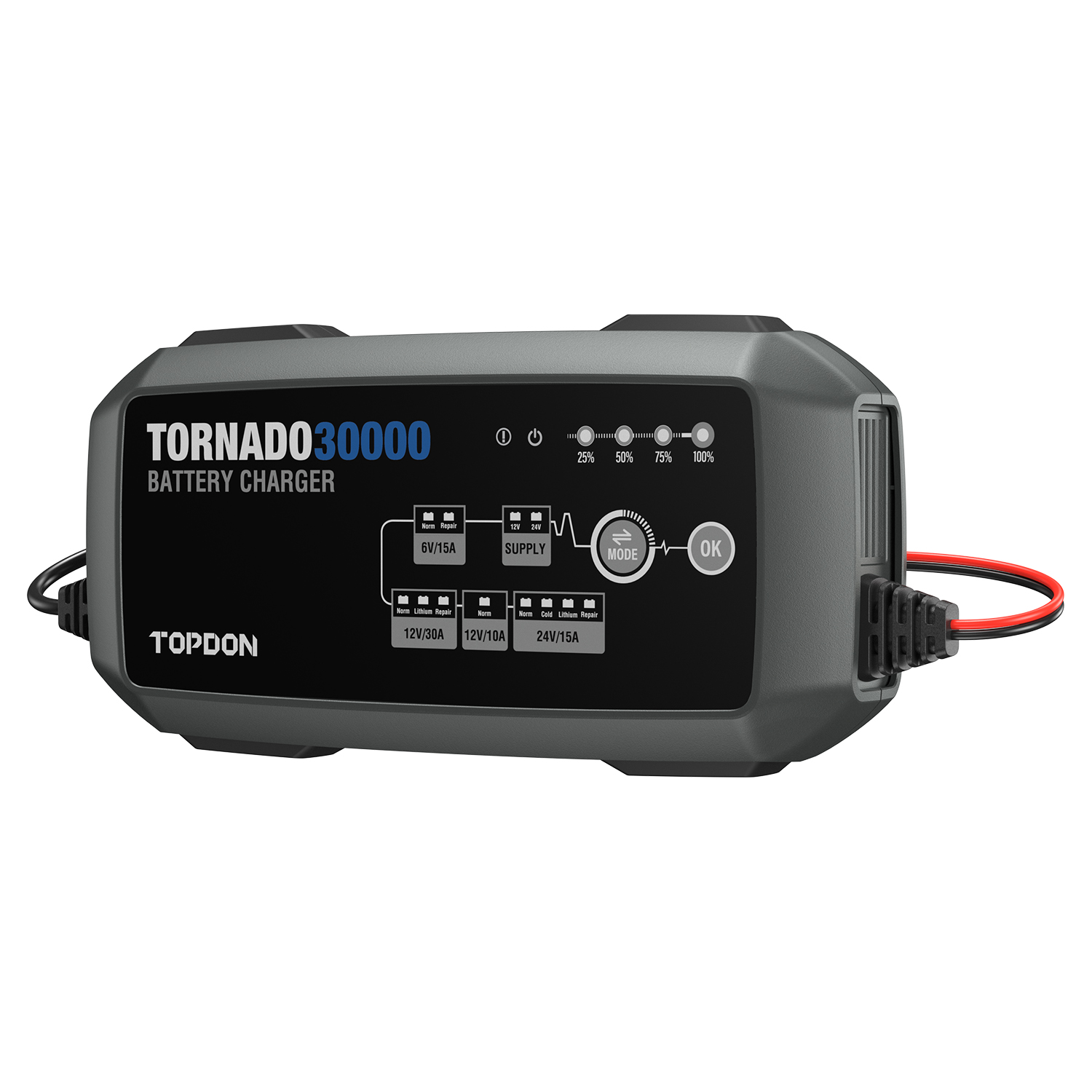 TOPDON Tornado T30000 (T30000) 30A Smart Battery Charger & Power Supply - Image 2