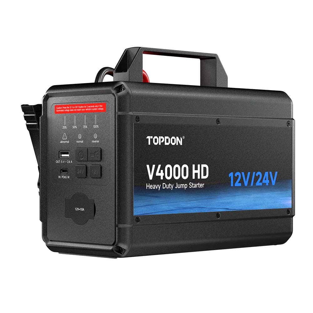 TOPDON V4000 HD 24V Heavy-Duty Lithium Jump Starter & Power Bank - Image 2
